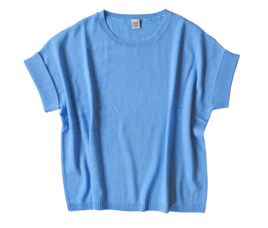 Ginger & Ruby - Kurzarm Cashmere Pullover blau