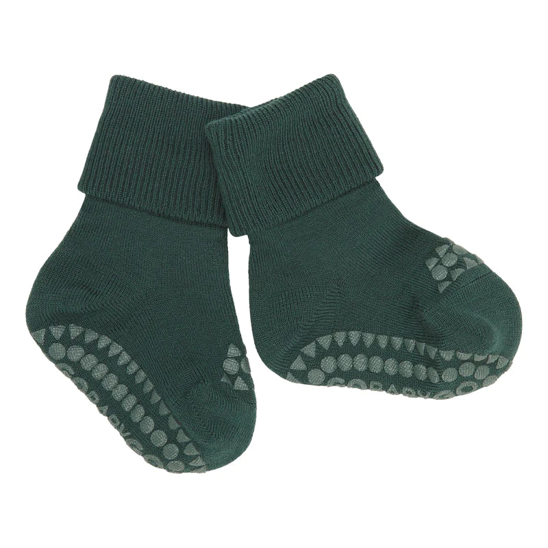 Go Baby Go - Wolle Stoppersocken grün