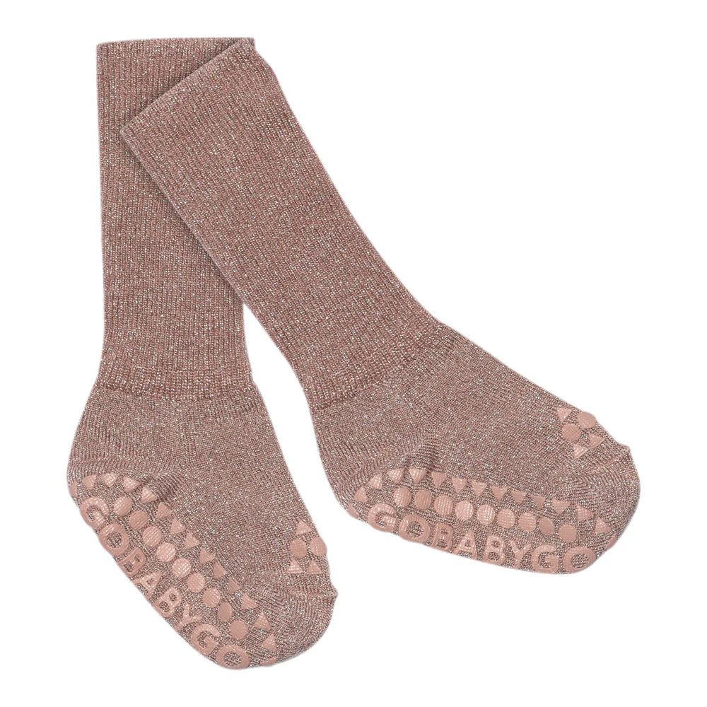 ▷ Go Baby Go - Bambus Stoppersocken rosa Glitzer