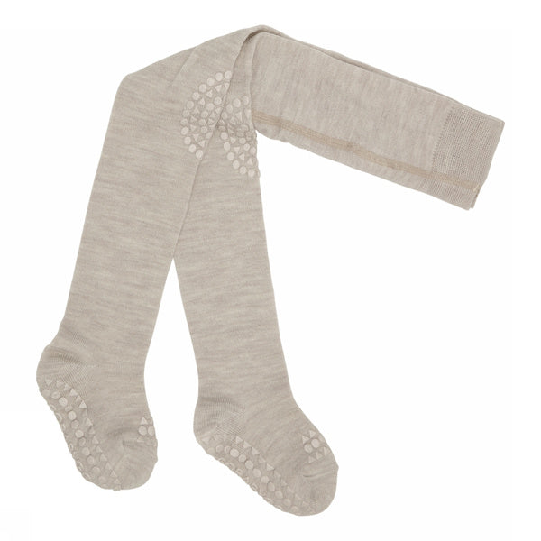 GoBabyGo - Krabbelstrumpfhose in beige für Babys / Mädchen aus Merinowolle