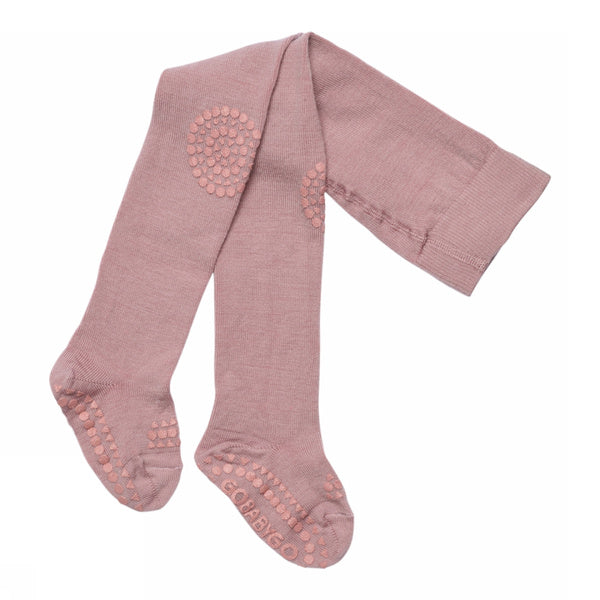GoBabyGo - Krabbelstrumpfhose in rosa für Babys / Mädchen aus Merinowolle