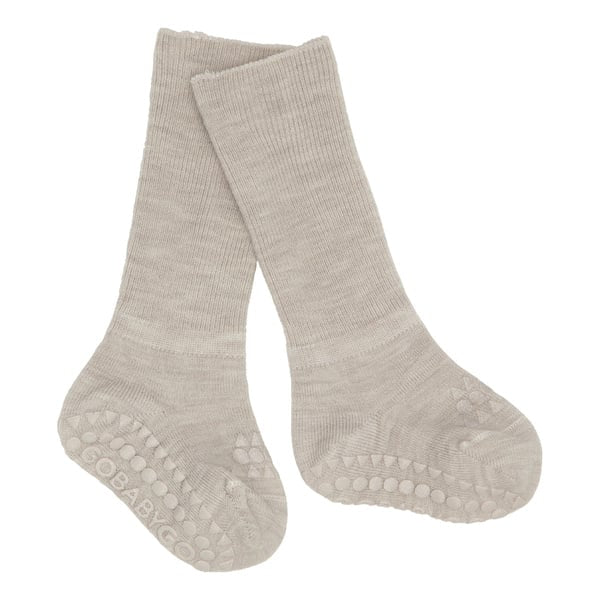 Go Baby Go - Stoppersocken in beige für Kinder/Babys - Mädchen & Jungen aus Wolle