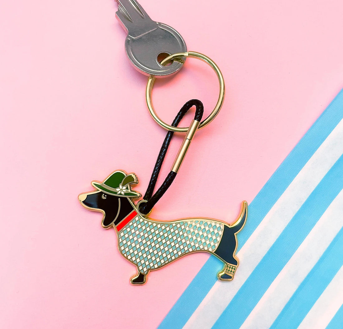 Heimatformat - Dackel-Schlüsselanhänger Bayern