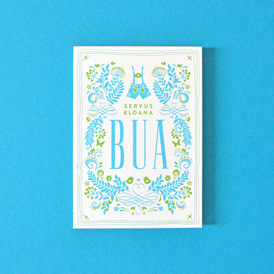 Heimatformat - Klappkarte Geburtskarte Servus kloana Bua