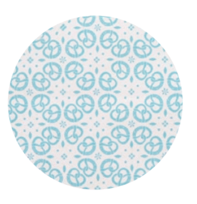 Heimatformat - bayerisches Geschenkpapier Breze blau