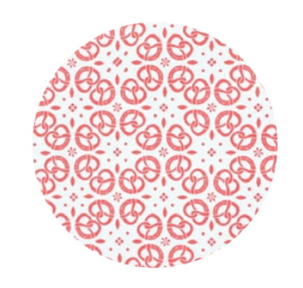 Heimatformat - bayerisches Geschenkpapier Breze rot