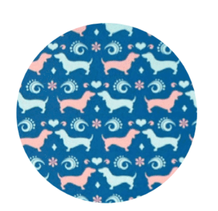 Heimatformat - bayerisches Geschenkpapier Dackel blau