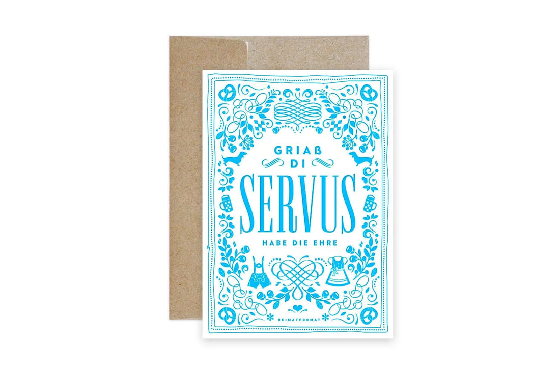 Heimatformat - Klappkarte Grusskarte Servus