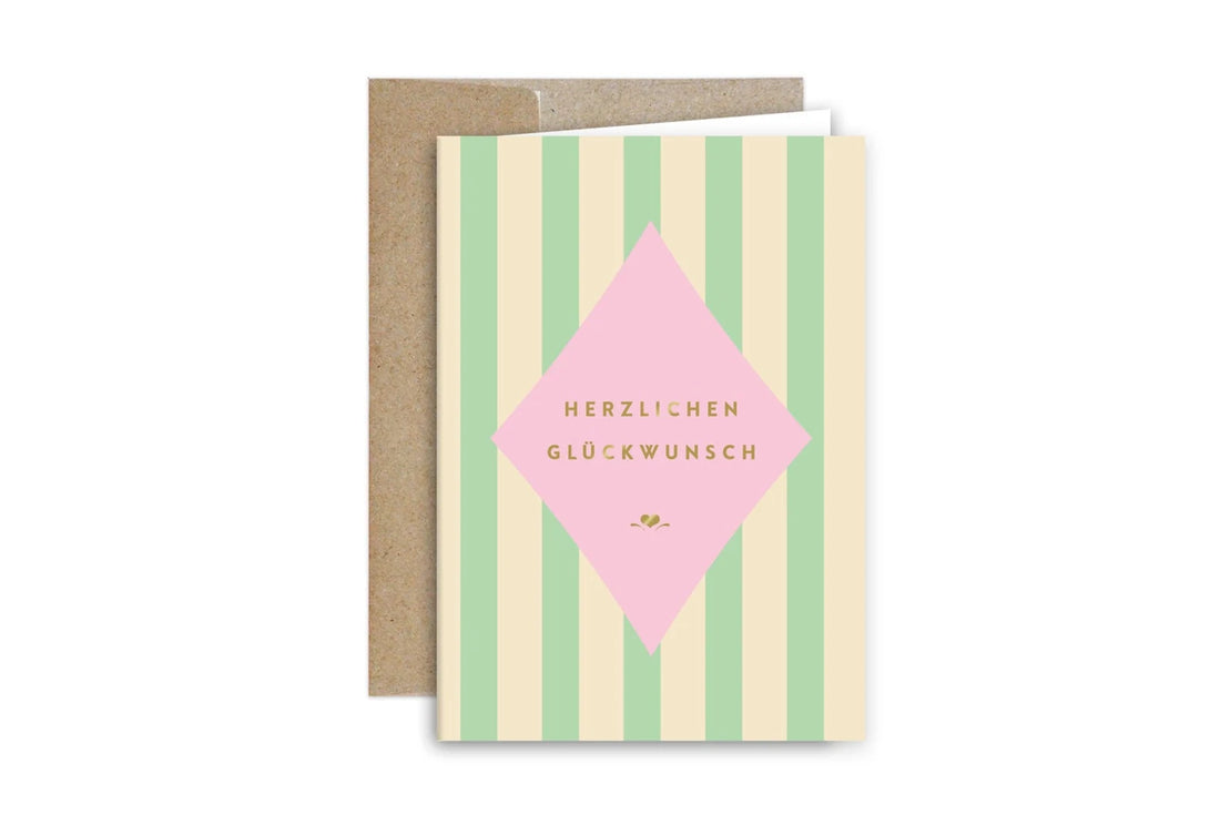 Heimatformat - Klappkarte Herzlichen Glückwunsch