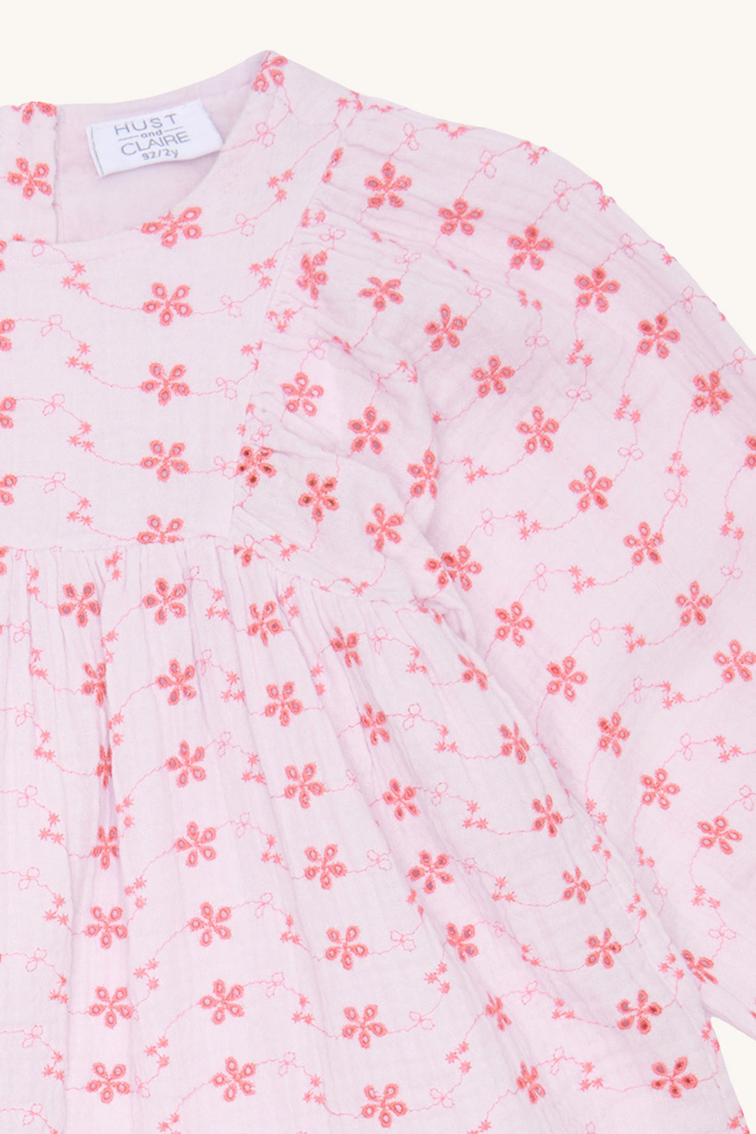 Hust & Claire - Mädchen Kleid Musselin flieder Blumen