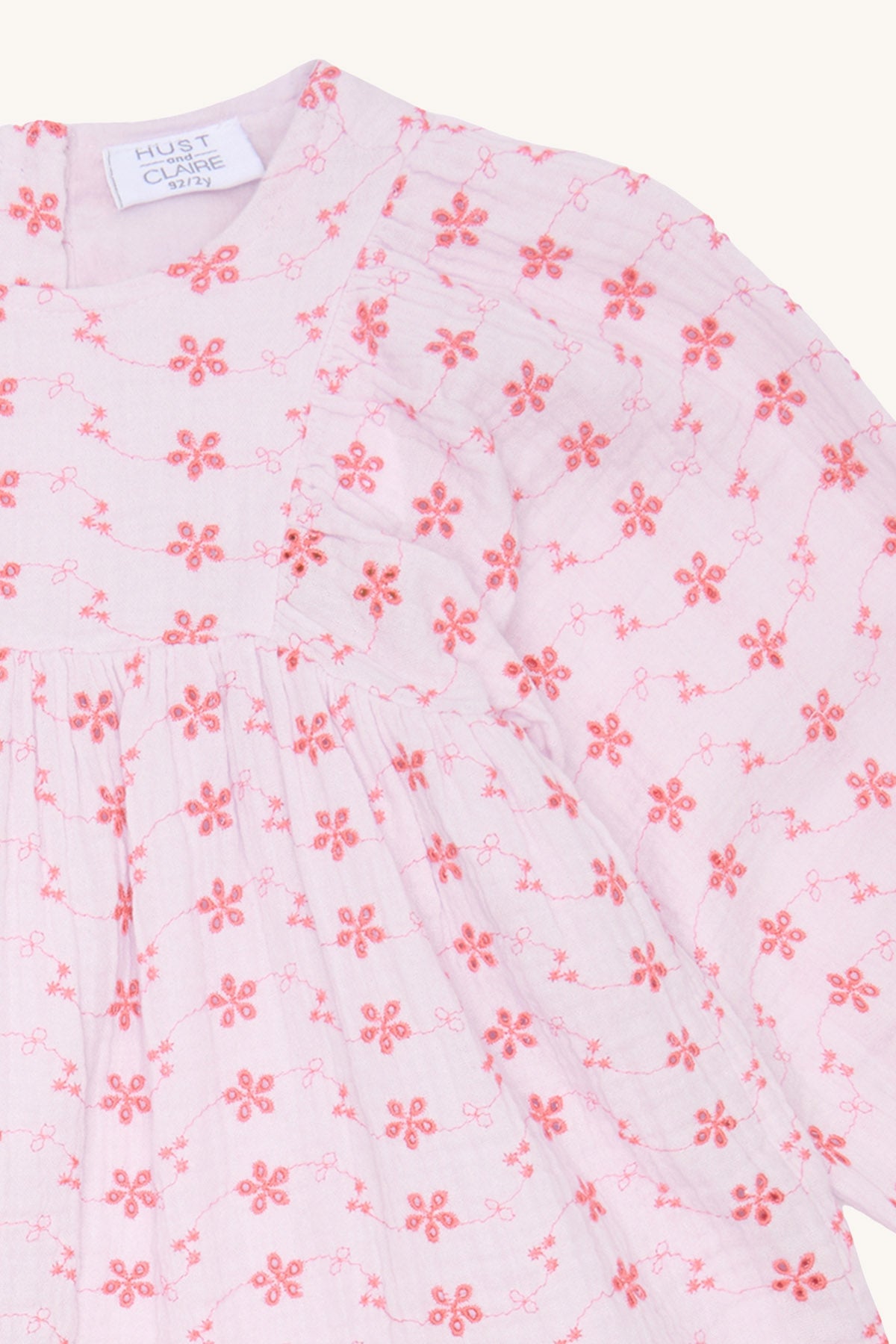 Hust & Claire - Mädchen Kleid Musselin flieder Blumen