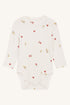 Hust & Claire - Baby Body Buller Bambus natur mit Blumen & Herzen