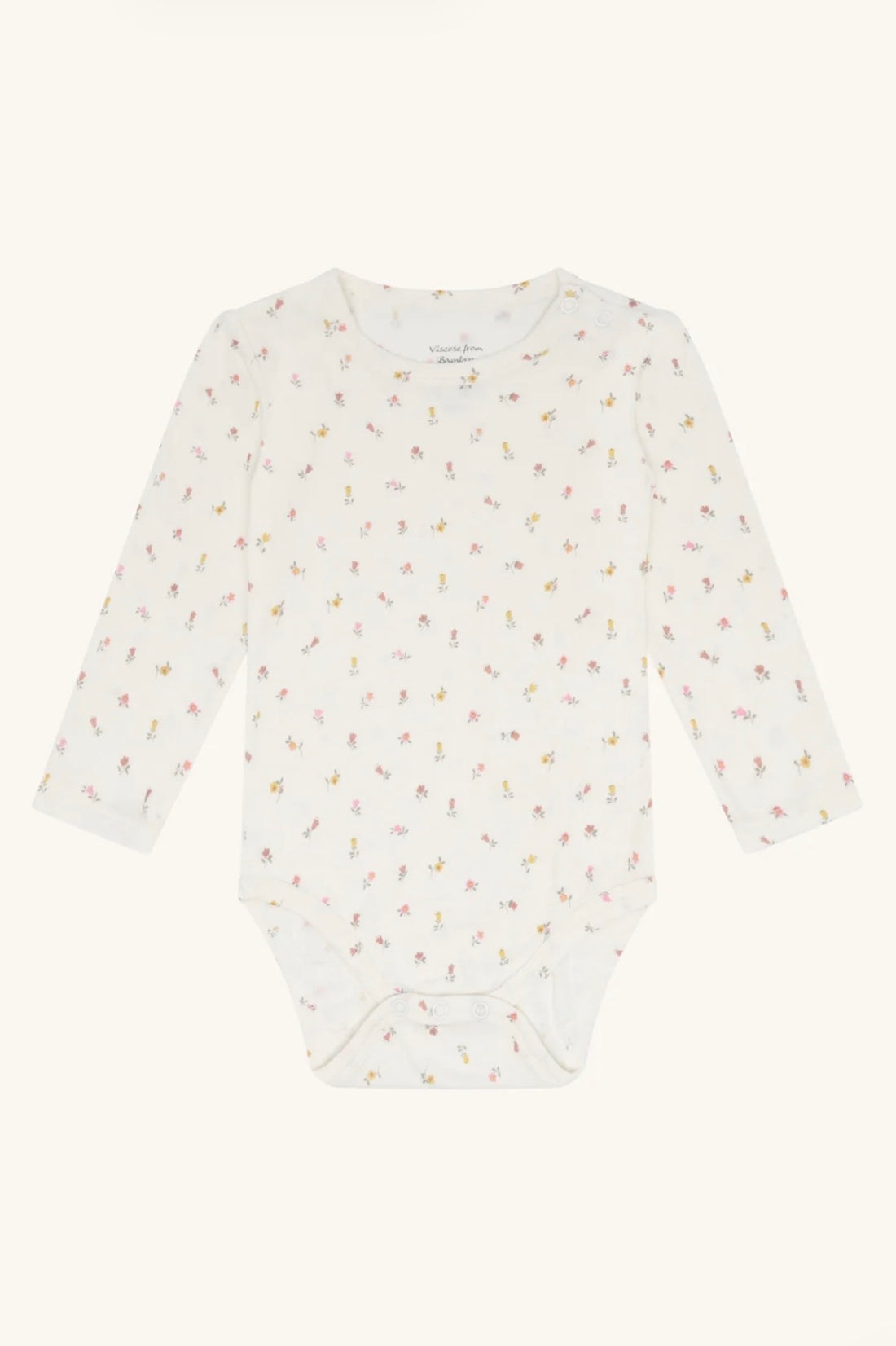 Hust & Claire - Baby Body weiß mit Blümchen