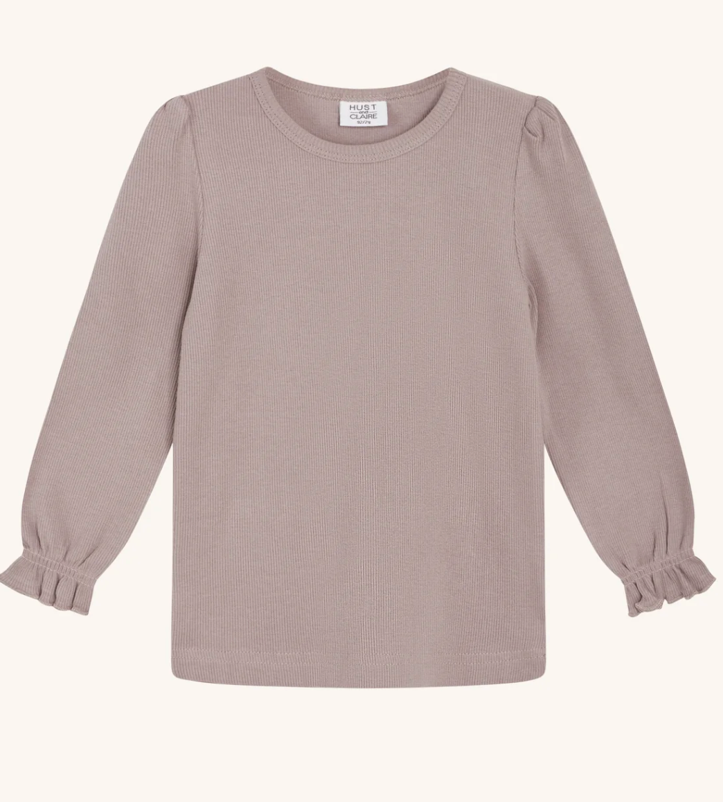 Hust & Claire - Kinder Amma Langarm-Shirt gerippt Pastel Lila