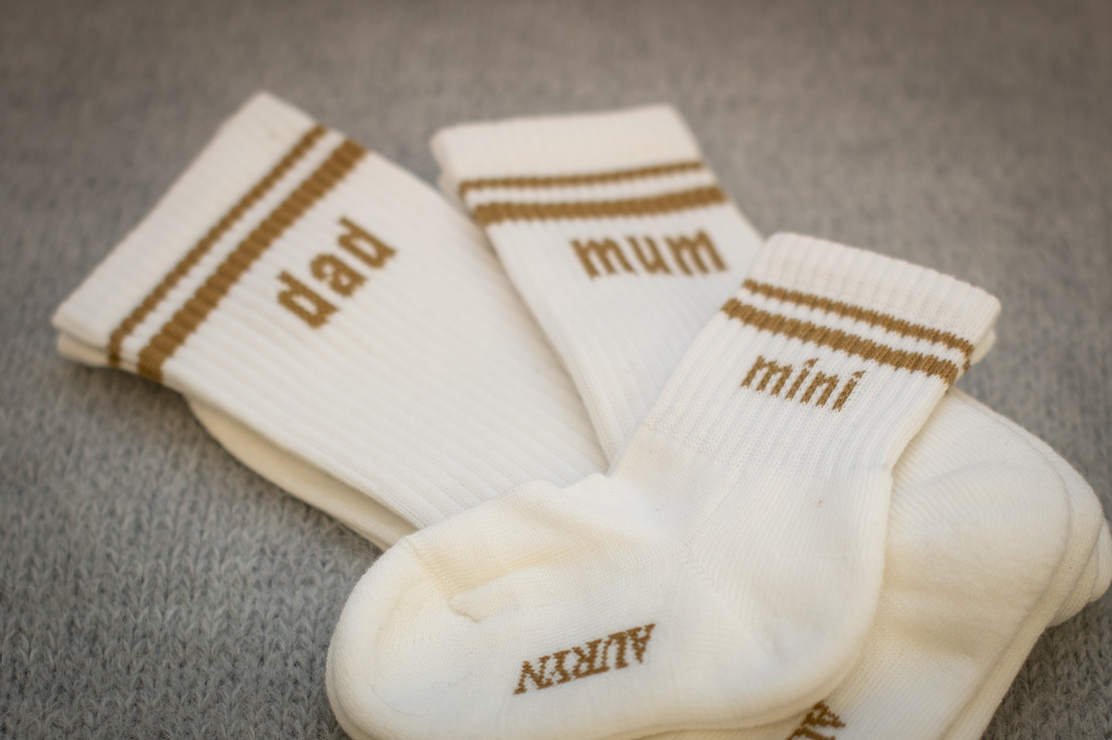 AURYN - mini/ mum/ dad Socken weiß - Partnerlooksocken MINI & ME