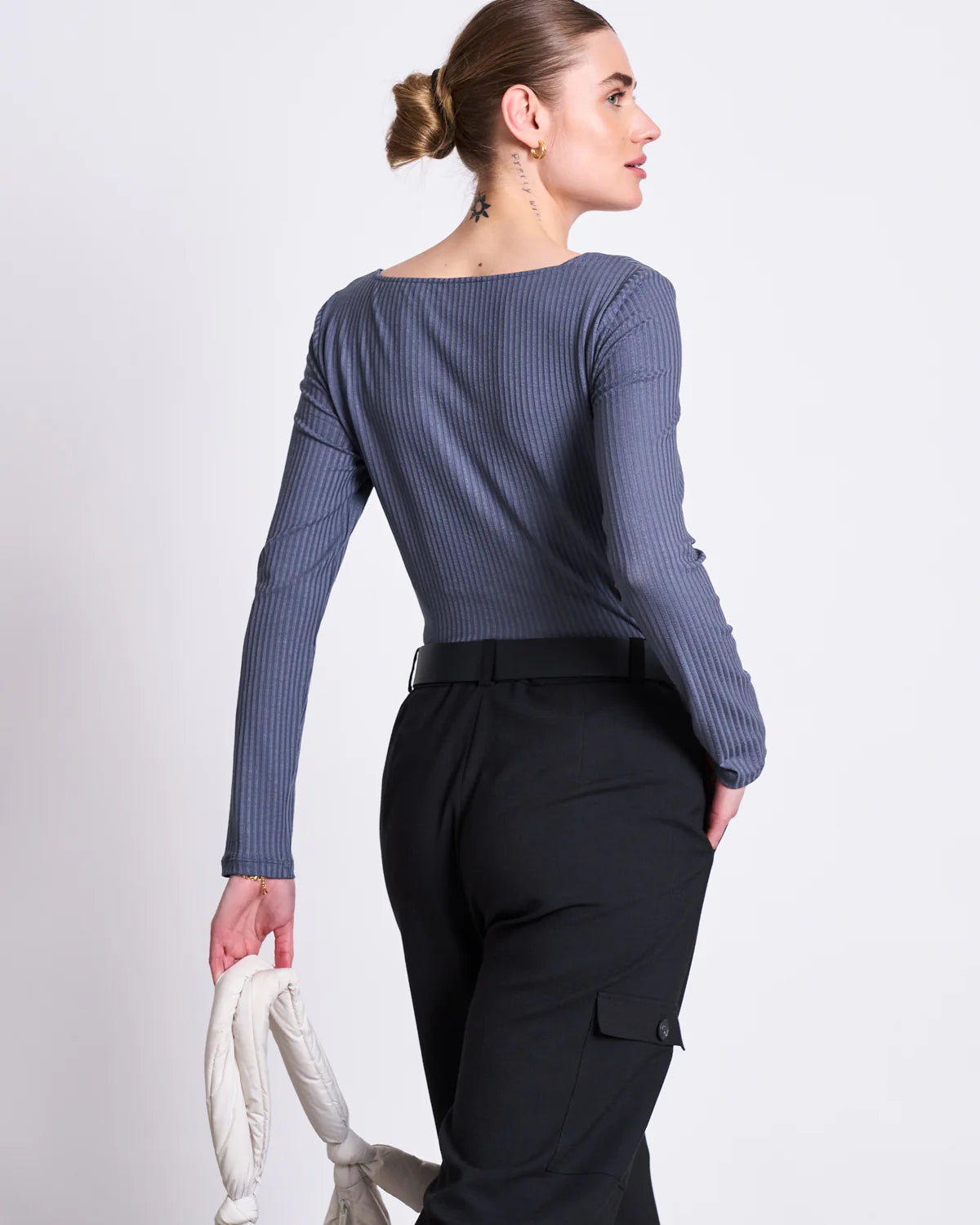 Jan ´n June - squareneck longsleeve Fria blau