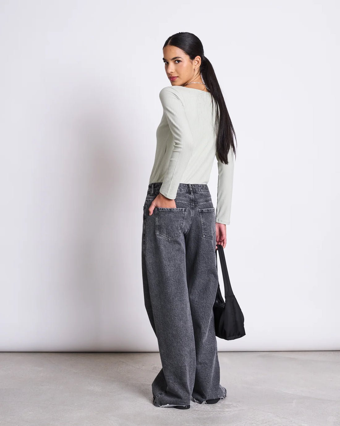 Jan ´n June - squareneck longsleeve Fria mint