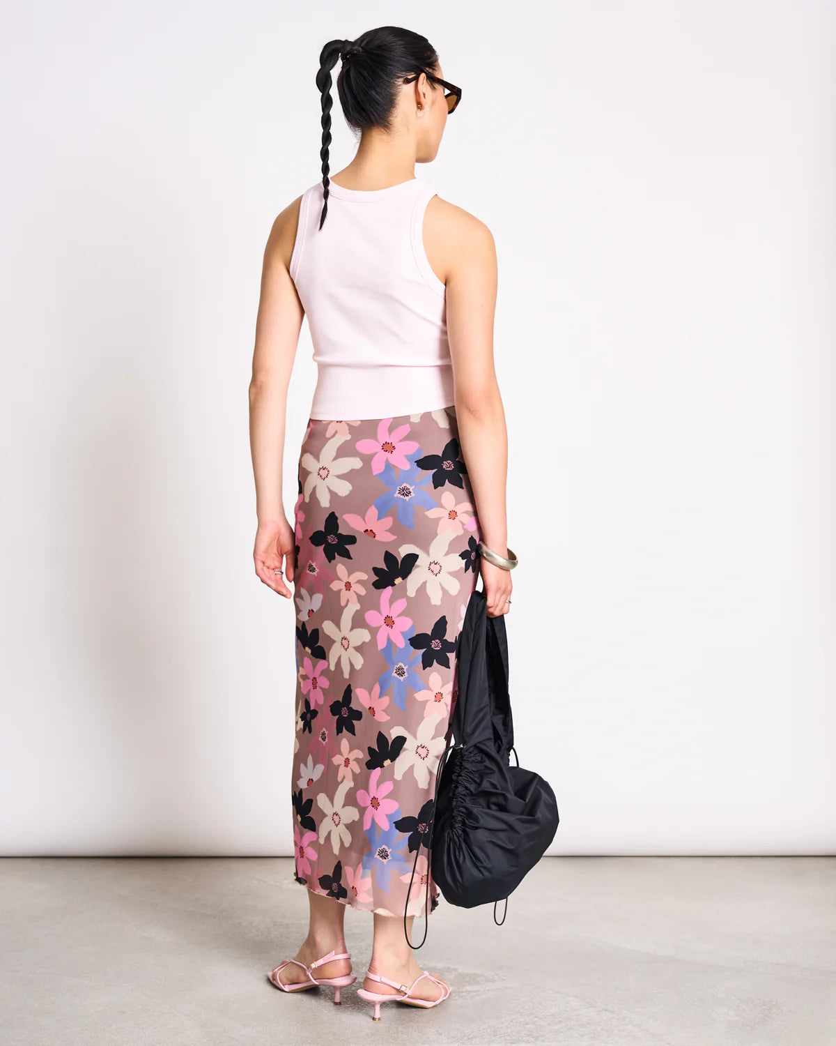 Jan ´n June - Mesh Maxirock Smuk mit floralem Print