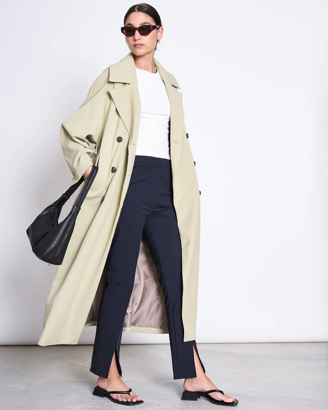 Jan ´n June - schwarze Hose Rhue mit Schlitz