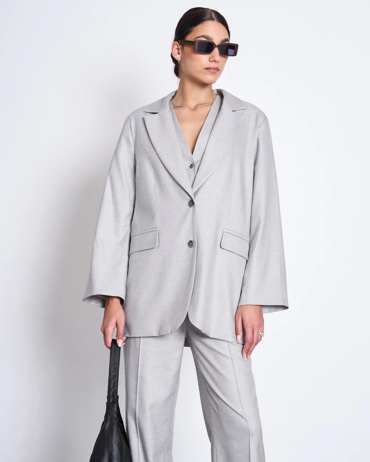 Jan`n June - Damen oversized Blazer Durane hellgrau