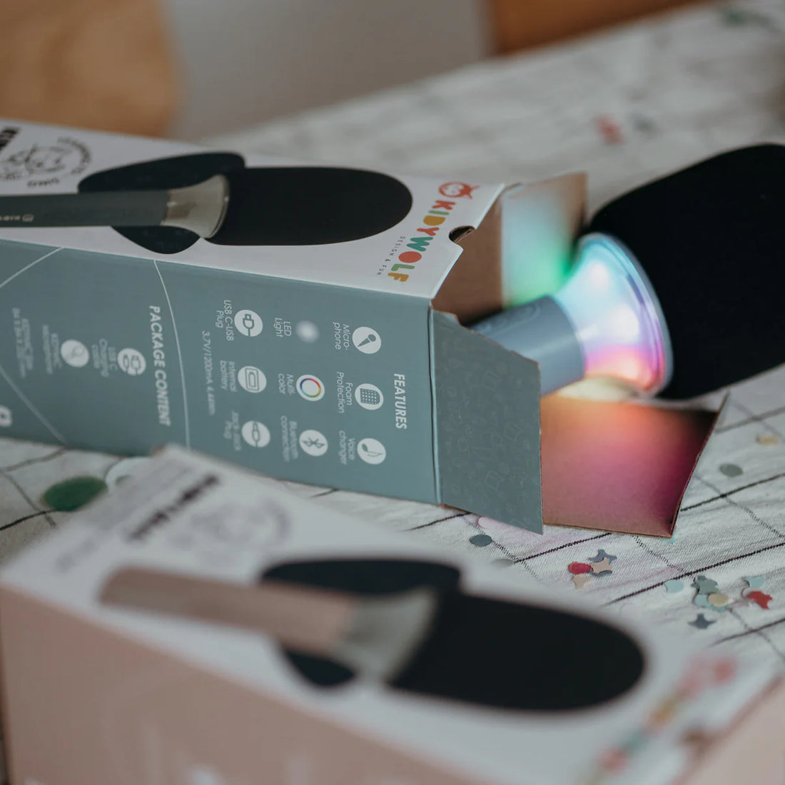 Kidywolf - Kinder Karaoke-Mikrofon blau