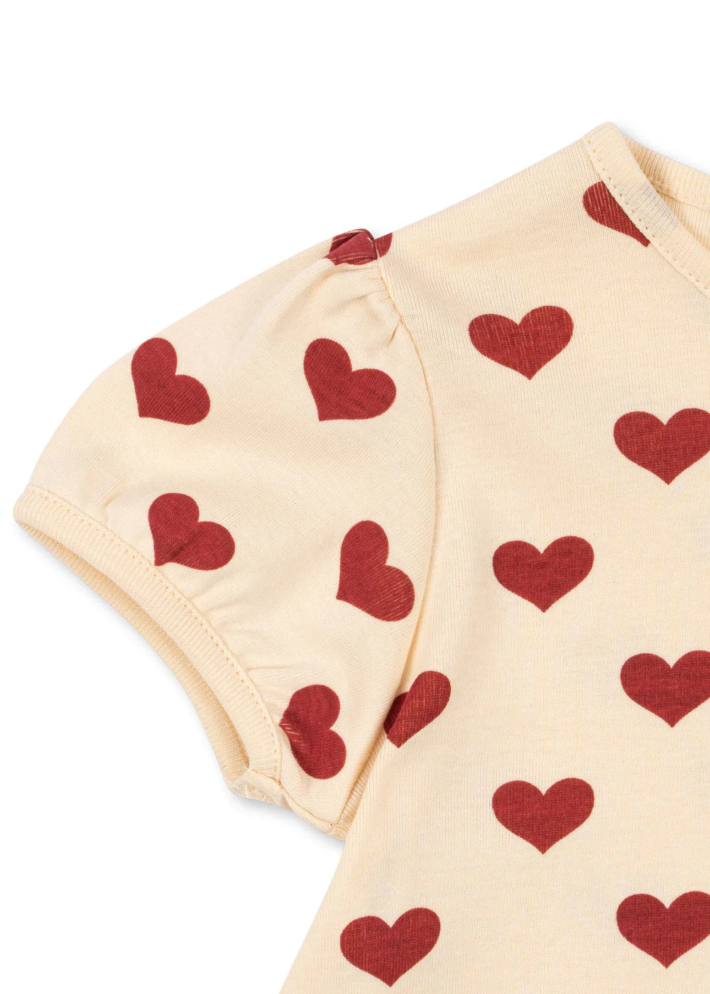 Konges Slojd - Classic Baby T-Shirt mit Herzen aus Bio-Baumwolle