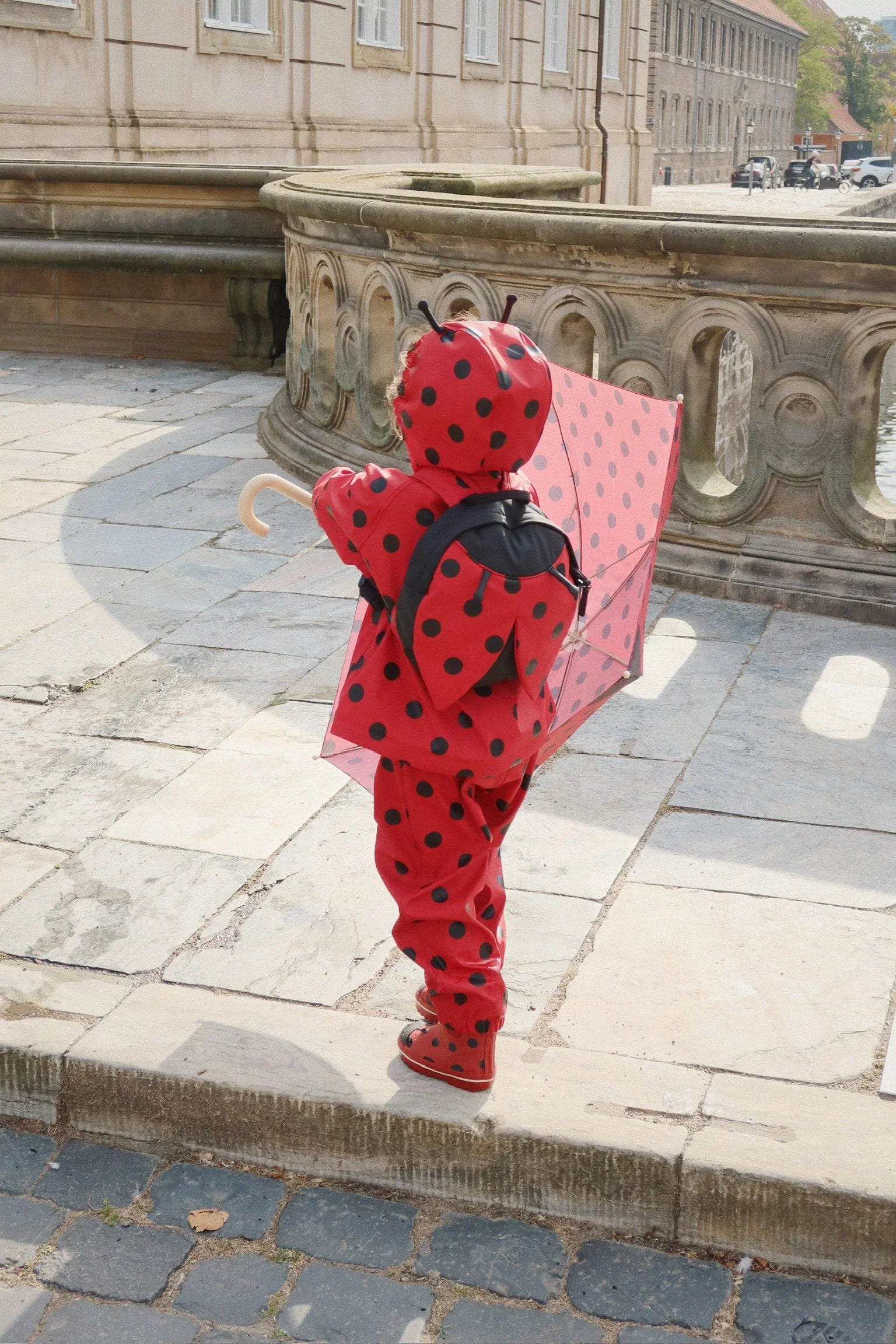 Konges Slojd - Kinder Regenkleidung rot Punkte
