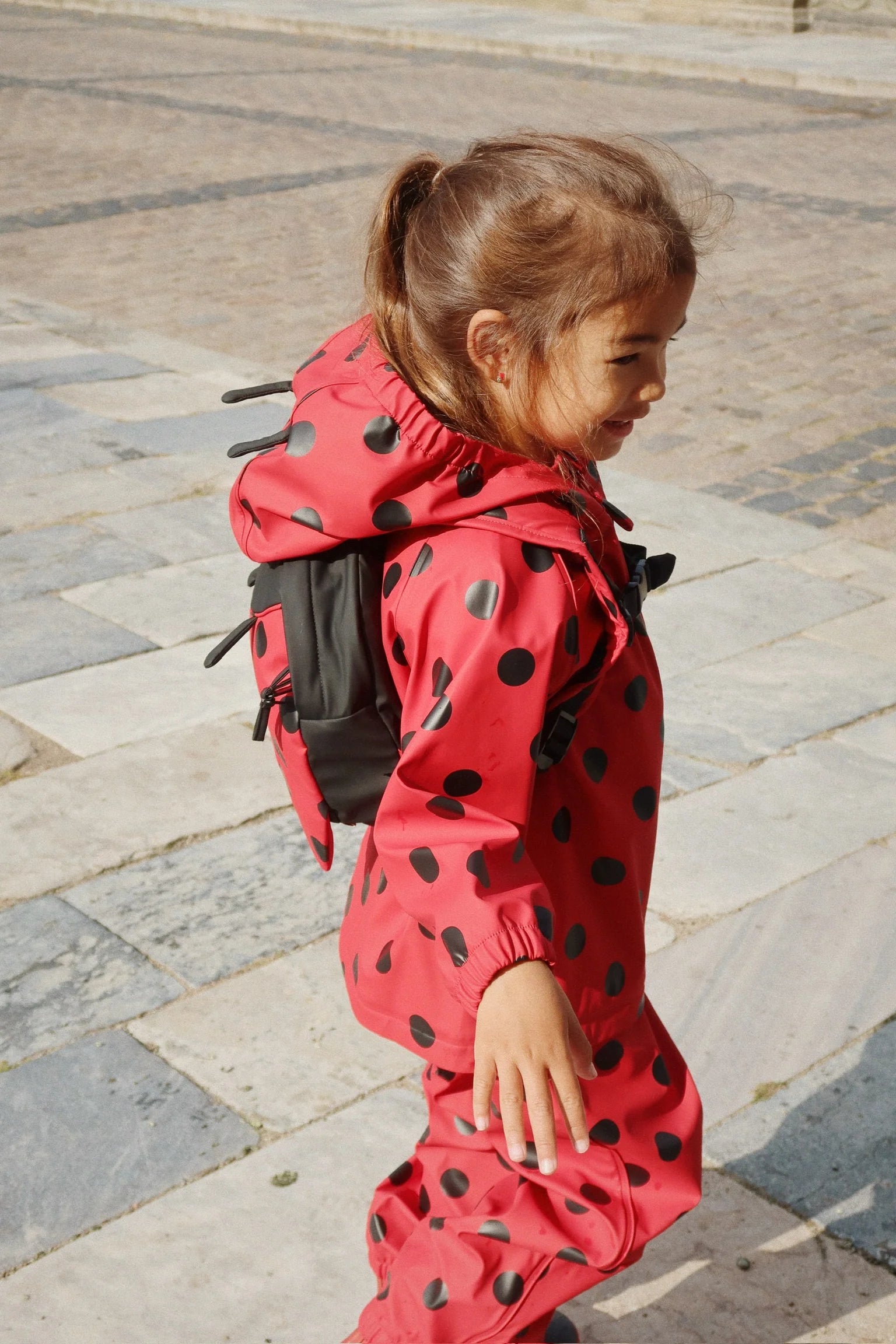 Konges Slojd - Kinder Regenkleidung rot Punkte