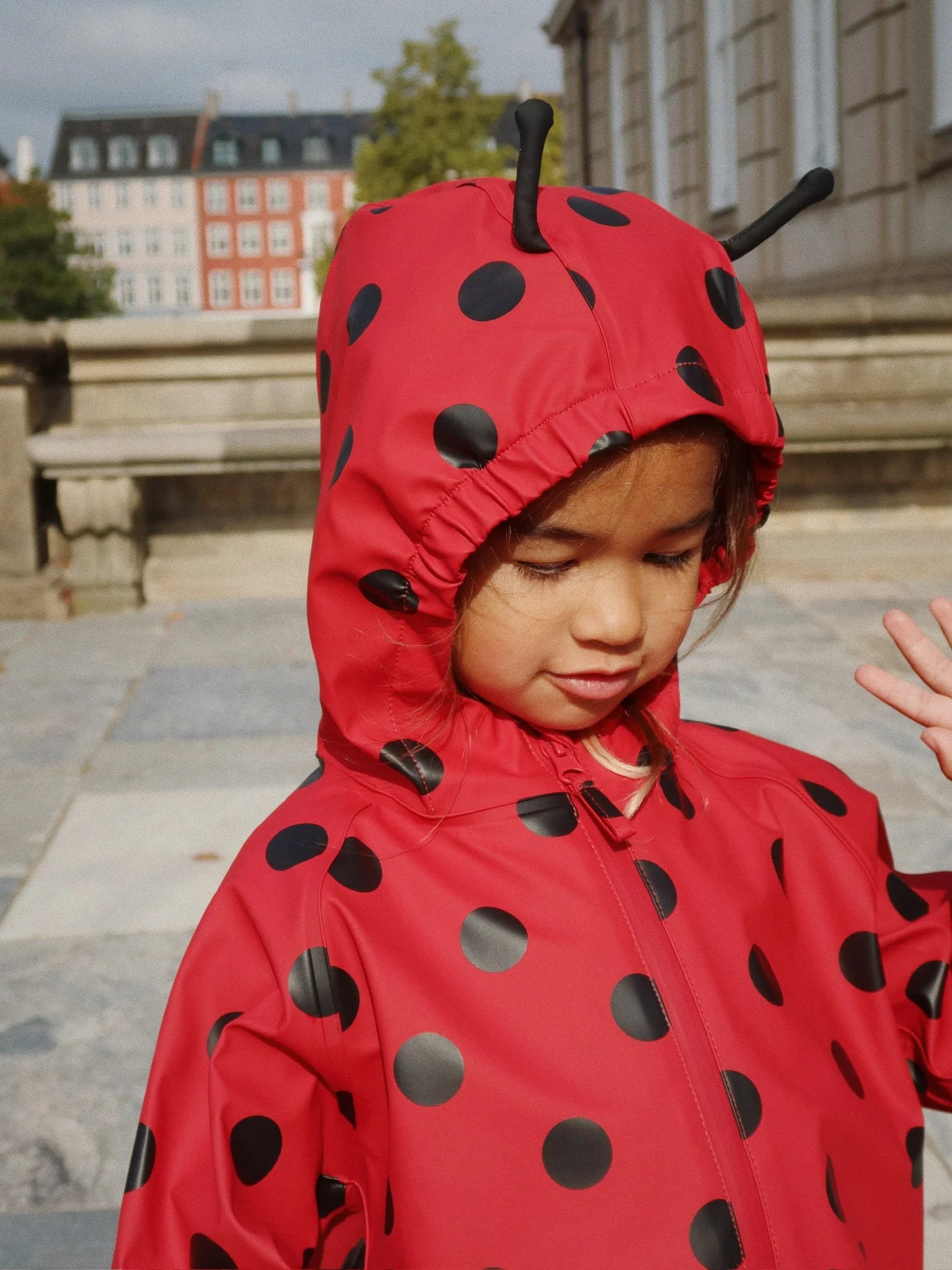 Konges Slojd - Kinder Regenkleidung rot Punkte