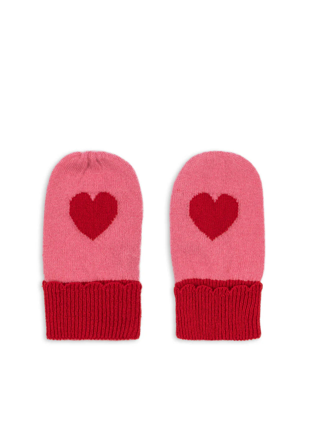 Konges Slojd - Wollhandschuhe Colette rot mit Herz