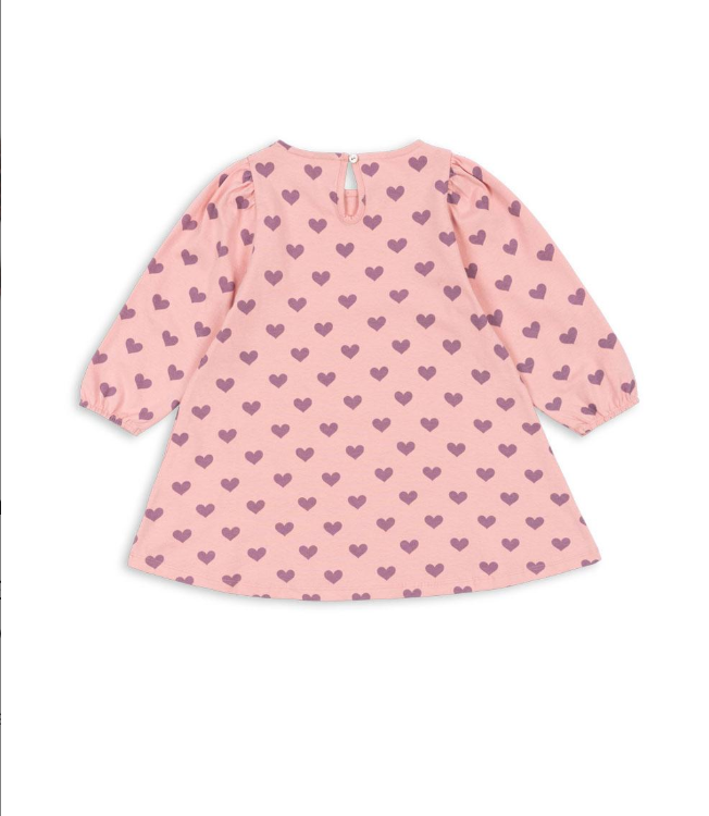 Konges Slojd - Kinder Kleid Herzen rosa Baumwolle (bio)