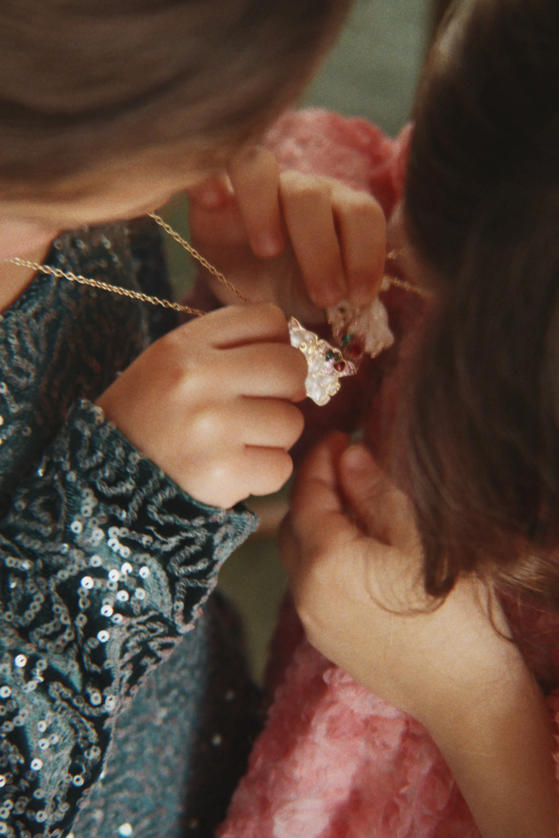 Konges Slojd - Kinder Freundschaftskette 2er Set Katzen gold