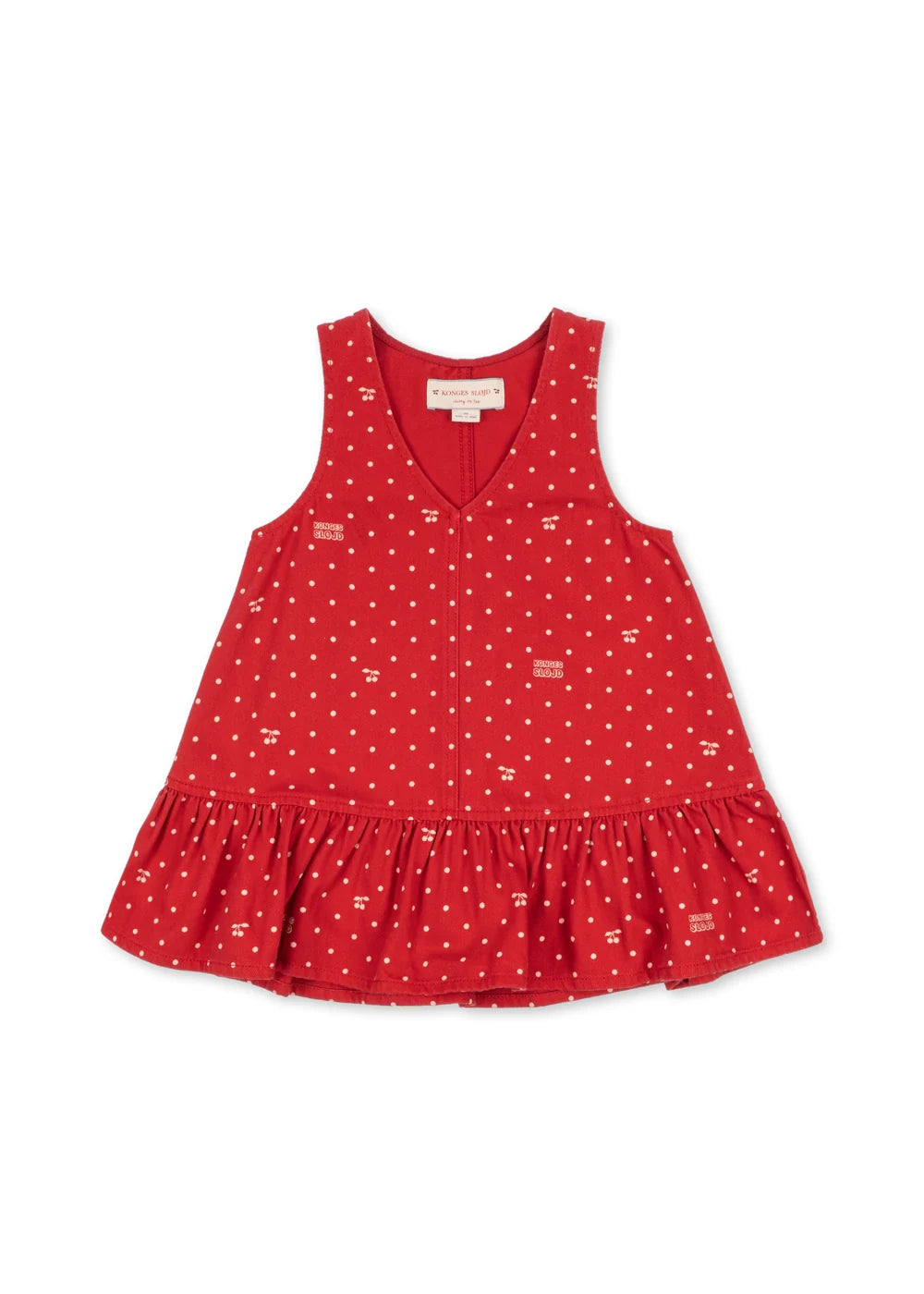 Konges Slojd - Baby Kleid Magot Baumwolle (bio) rot mit Punkten