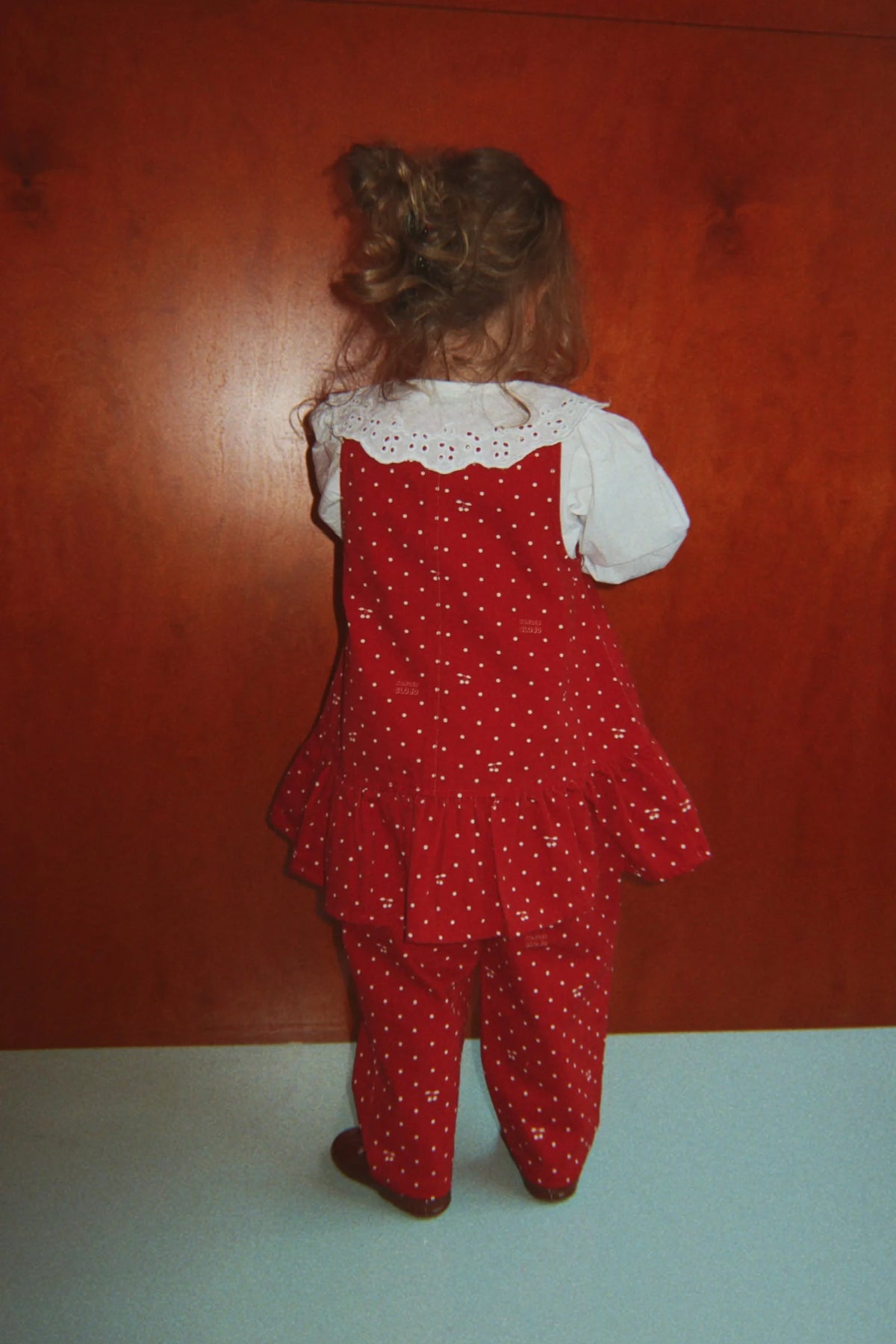 Konges Slojd - Baby Kleid Magot Baumwolle (bio) rot mit Punkten