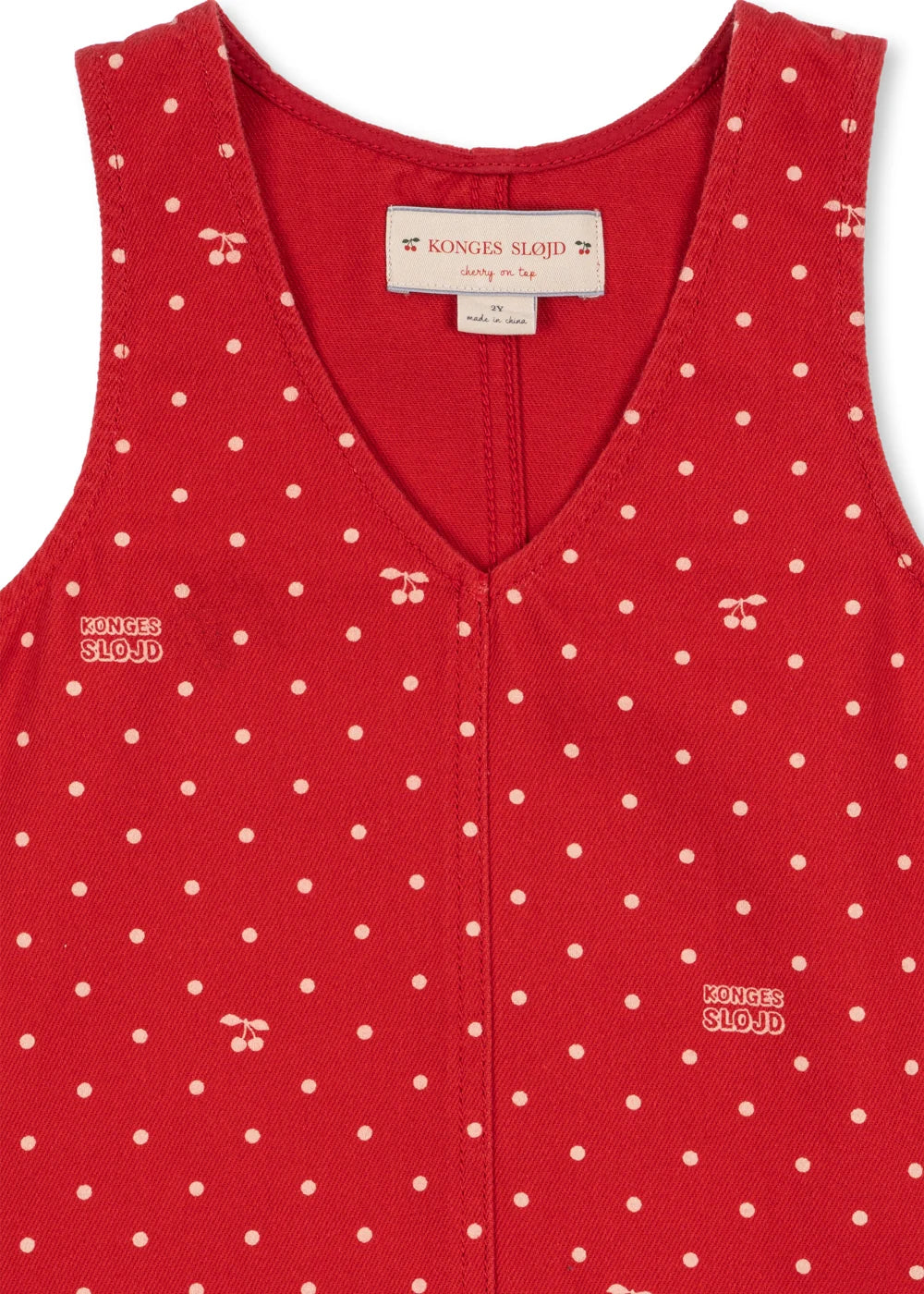 Konges Slojd - Kinder Kleid Magot Baumwolle (bio) rot mit Punkten (Kopie)