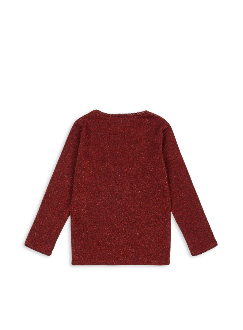 Konges Slojd - Baby Langarmshirt "Roli” in rot für Mädchen