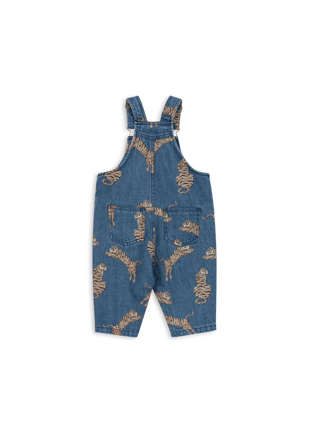 Konges Slojd - Latzhose Denim mit Tiger-Print