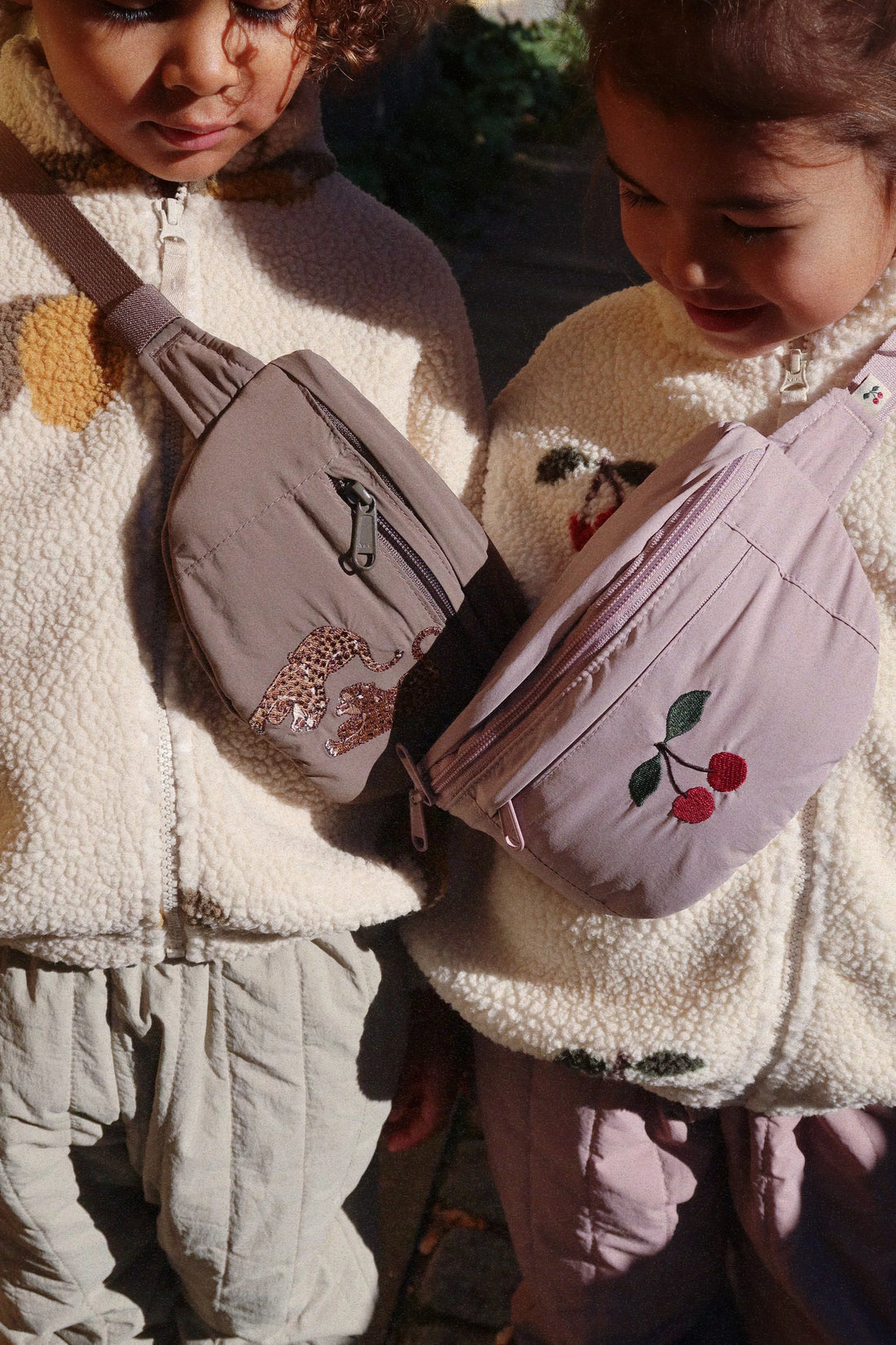 Konges Slojd - Bauchtasche "Tiger" in braun für Kinder - Jungen und Mädchen