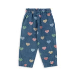 Konges Slojd - Baby Denim Hose Magot mit bunten Herzen