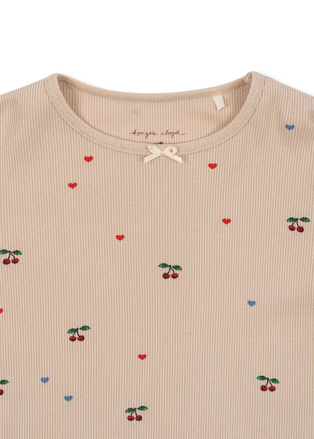 Konges Slojd - Langarmshirt mit Rippen-Stoff für Kinder/Mädchen in rosa aus Baumwolle