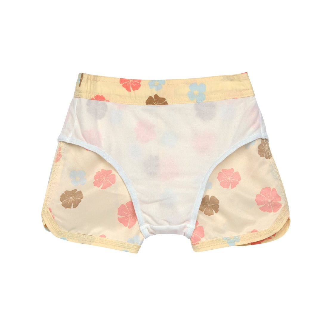 Lässig-Kinder-badehose-gelb-blumen
