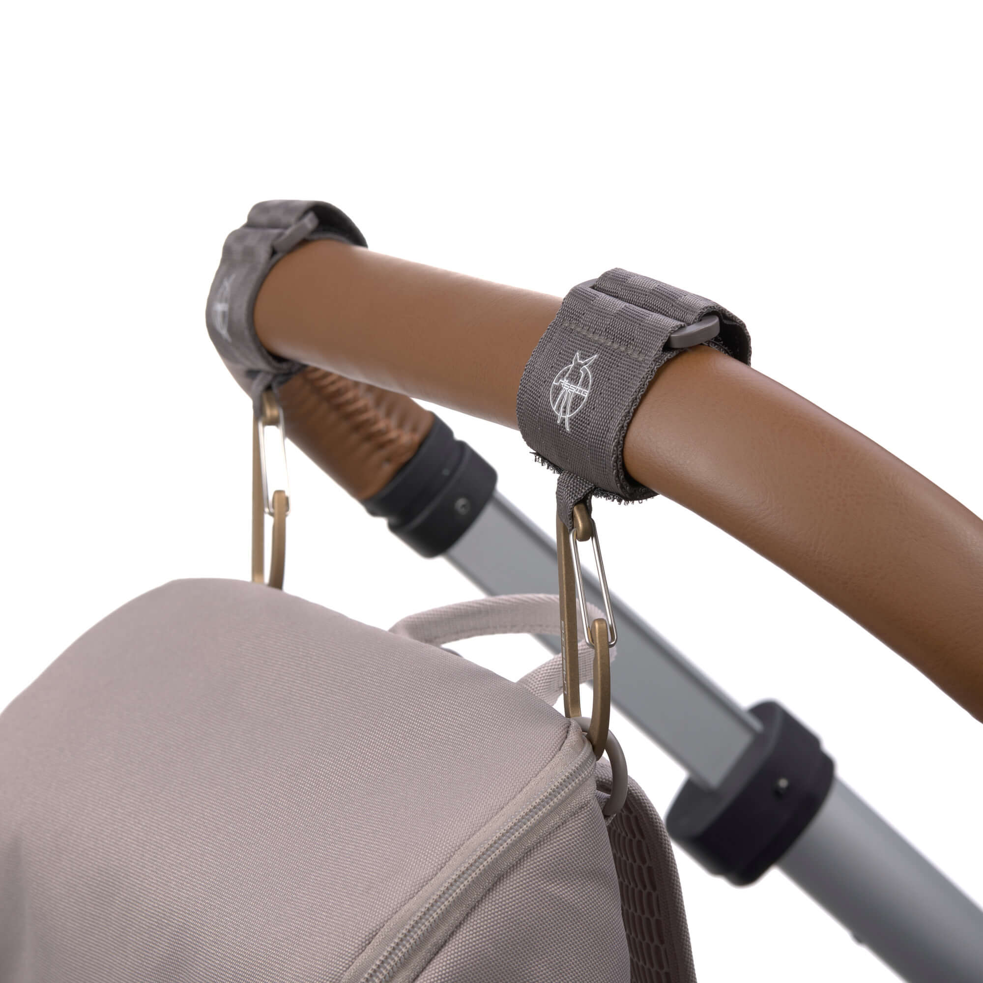 Lässig - Kinderwagenhaken Karabiner dunkelgrau