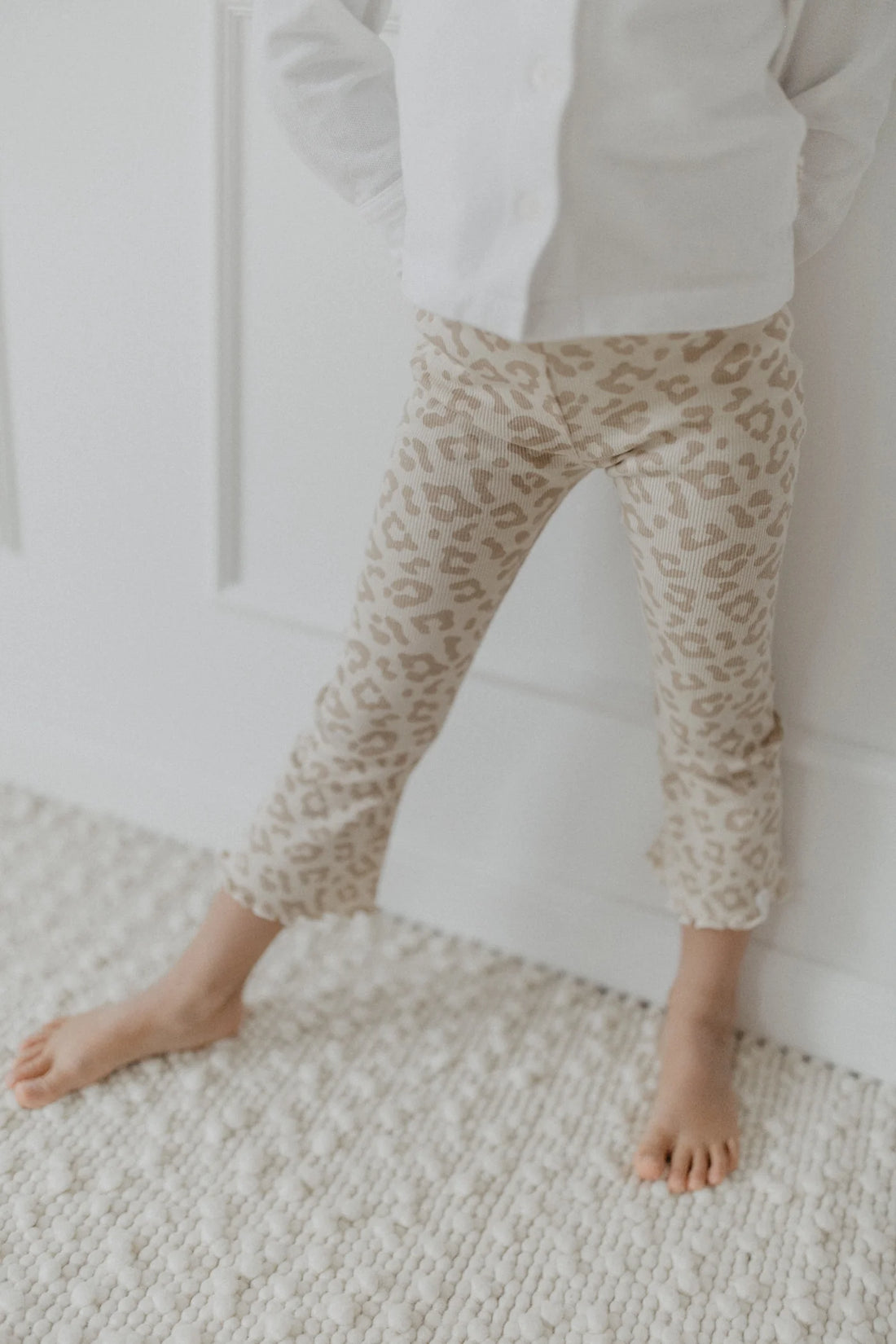 Leevje - Baby Schlag-Leggings mit Schleife leo für Mädchen