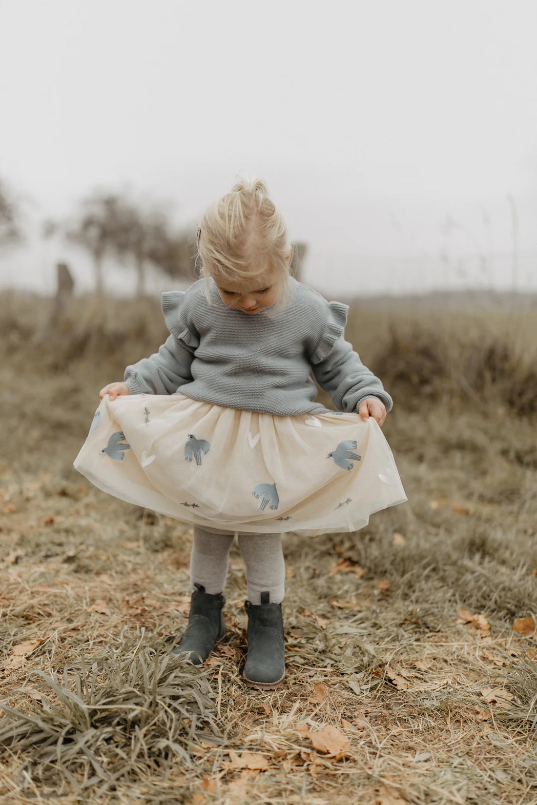 Leevje - Kinder Tüllrock "Birds & Hearts"