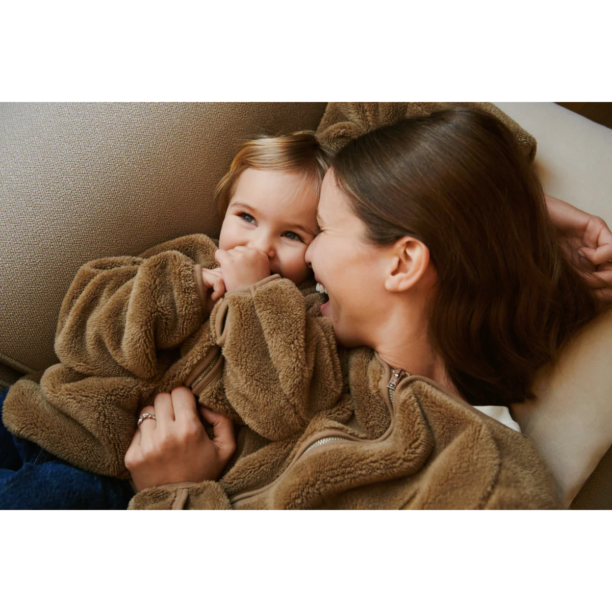 Liewood - Fleecejacke Calina braun MINI & ME, recyceltes Polyester