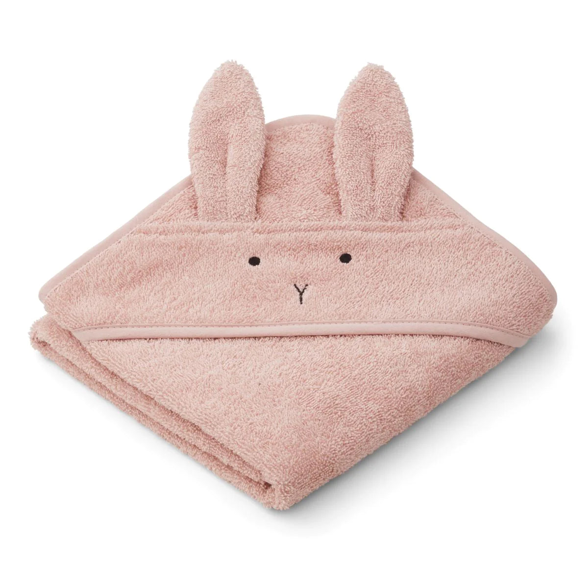 Liewood - Kapuzenhandtuch Biobaumwolle Hase rosa