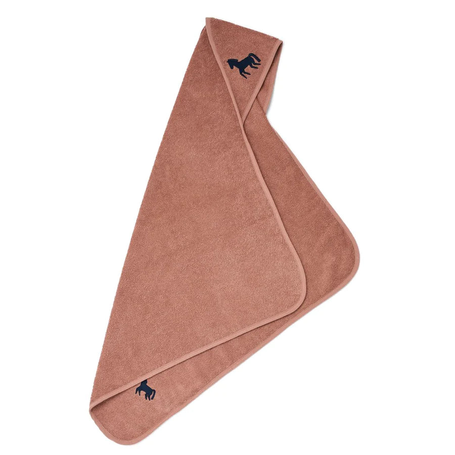 Liewood - Baby Kapuzenhandtuch Pferd rosa