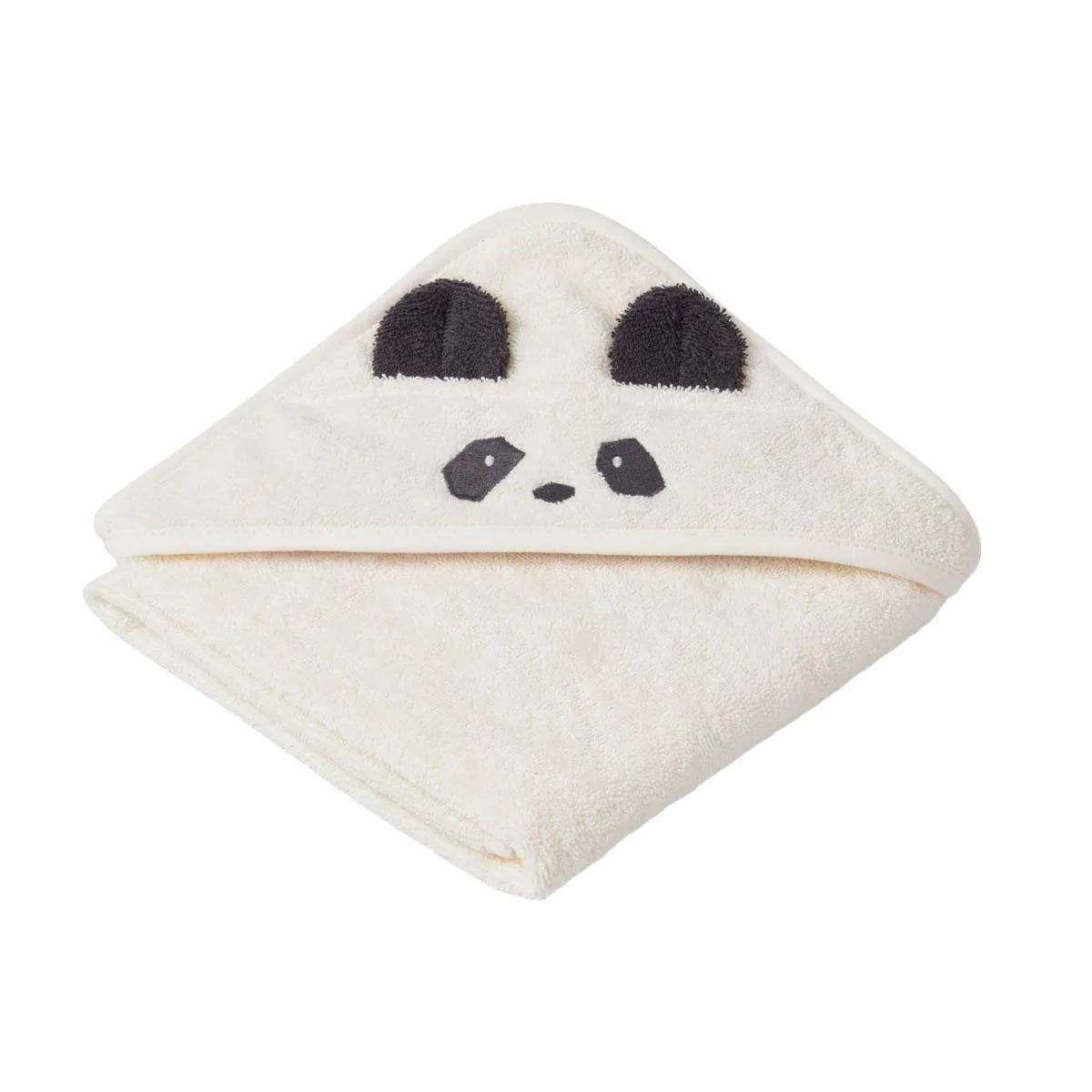 Liewood - Kapuzenhandtuch Biobaumwolle Panda natur