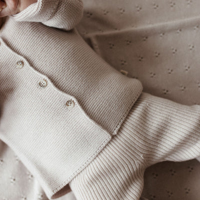 Lille Toni - Baby Leggings "Finn" rosa aus Merinowolle für Mädchen