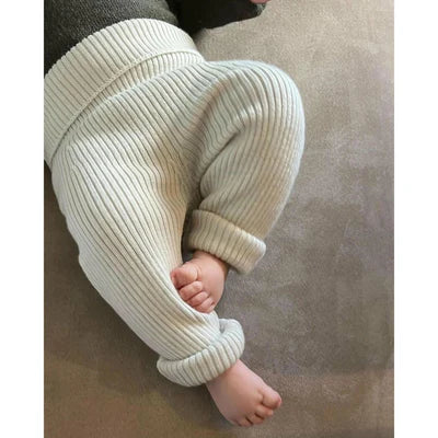 Lille Toni - Baby Leggings "Finn" beige aus Merinowolle unisex